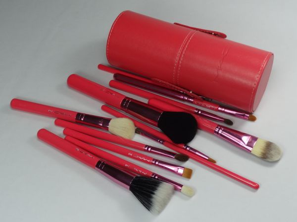 Kit de 12 Pincéis Réplica Mac Vermelho.